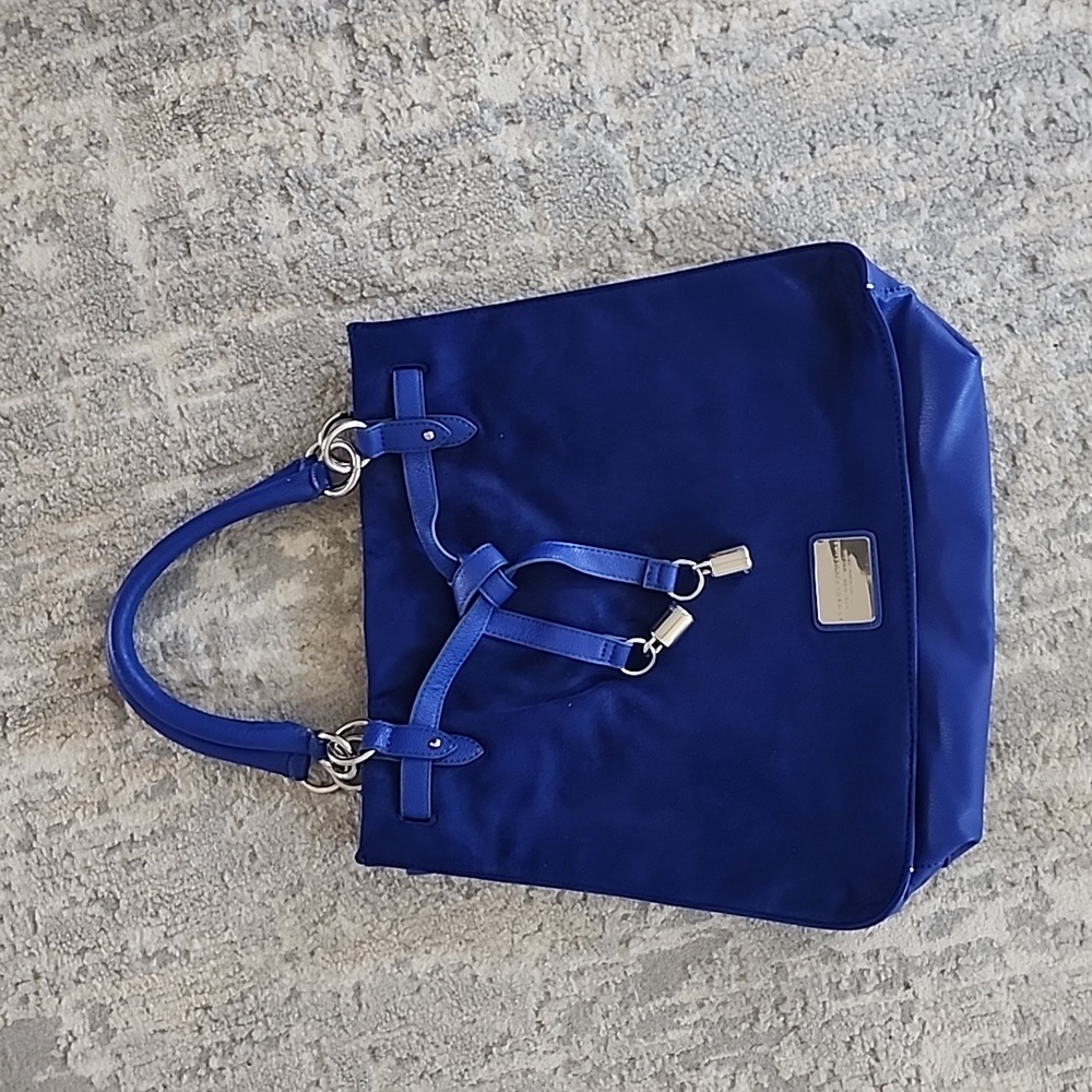 Armani exchange blue cobalt velvet bag